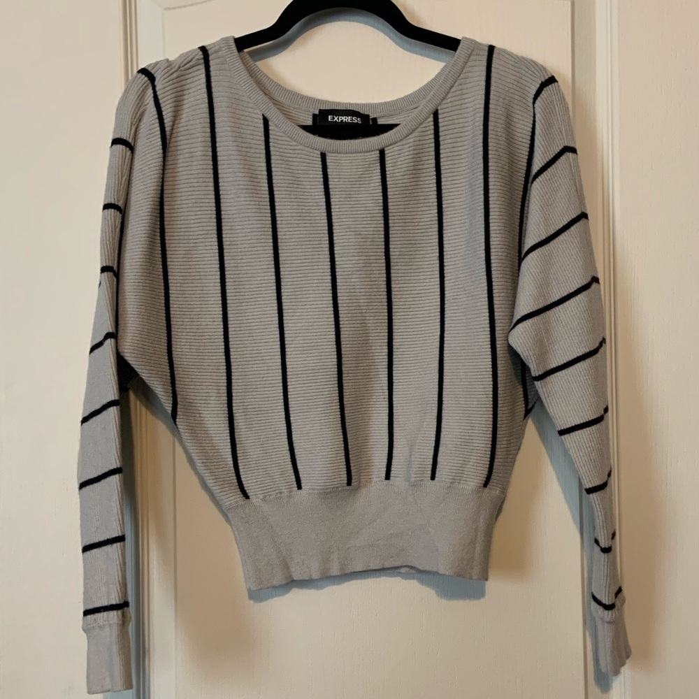 Express crossed stripes sweater